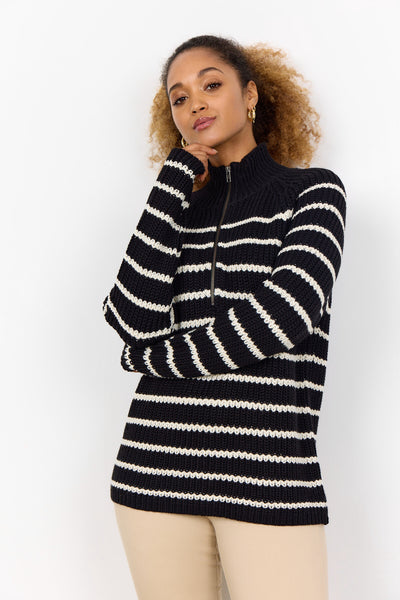 SC-REMONE STRIPE 33 Pullover Schwarz