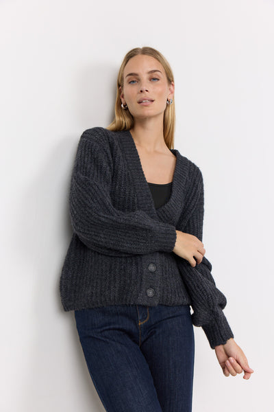 SC-GUNNA 8 Cardigan Dunkelgrau