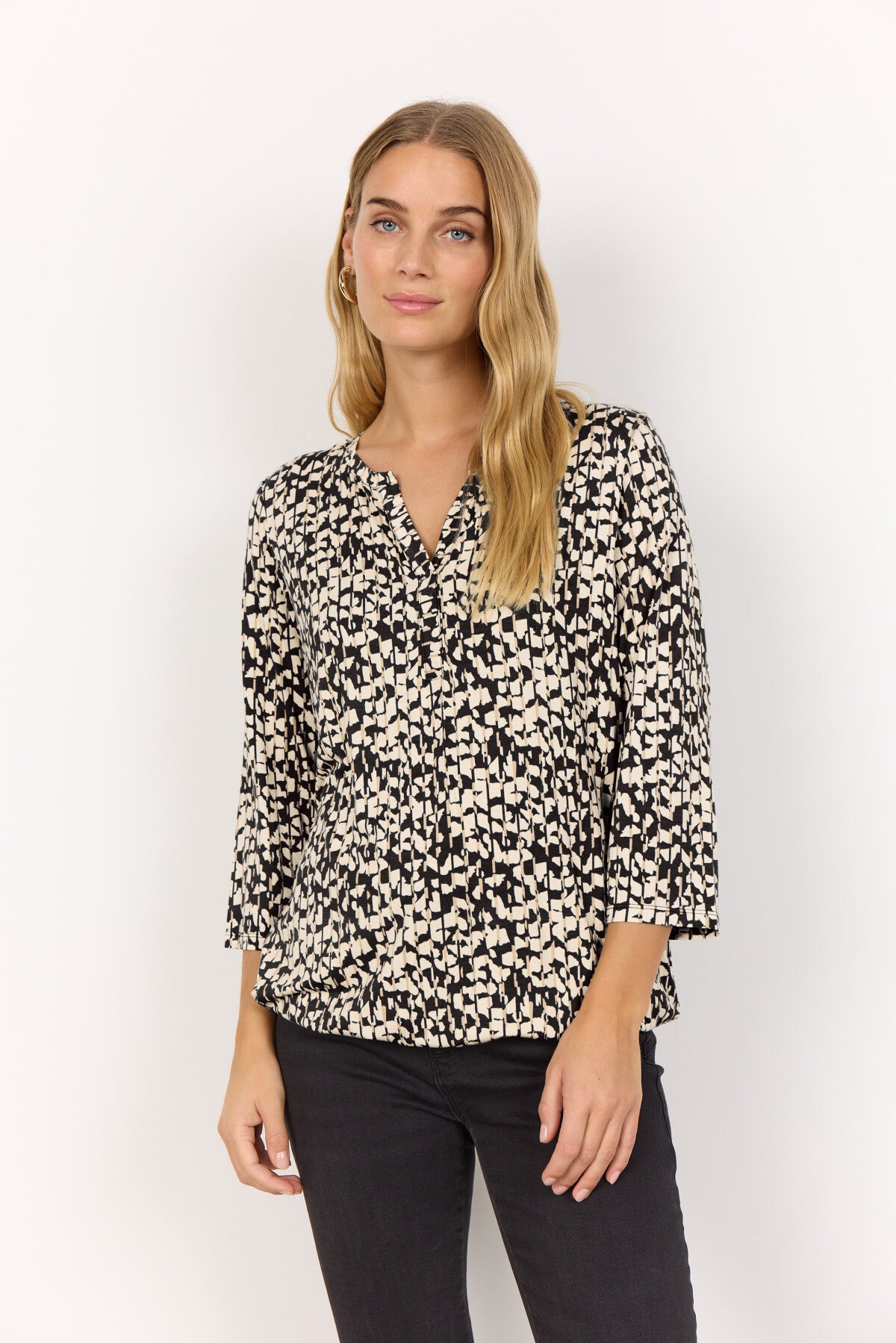 SC-MARICA AOP 316 Bluse Schwarz