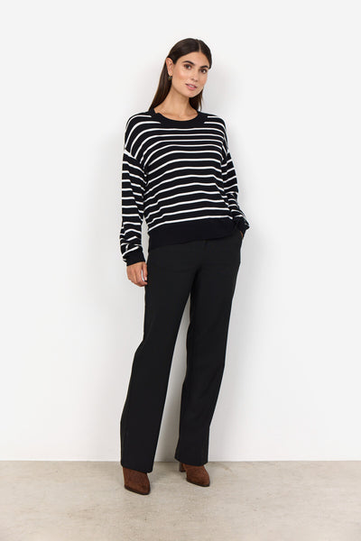 SC-DOLLIE STRIPE 780 Pullover Schwarz