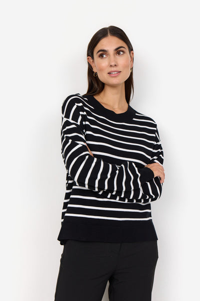 SC-DOLLIE STRIPE 780 Pullover Schwarz