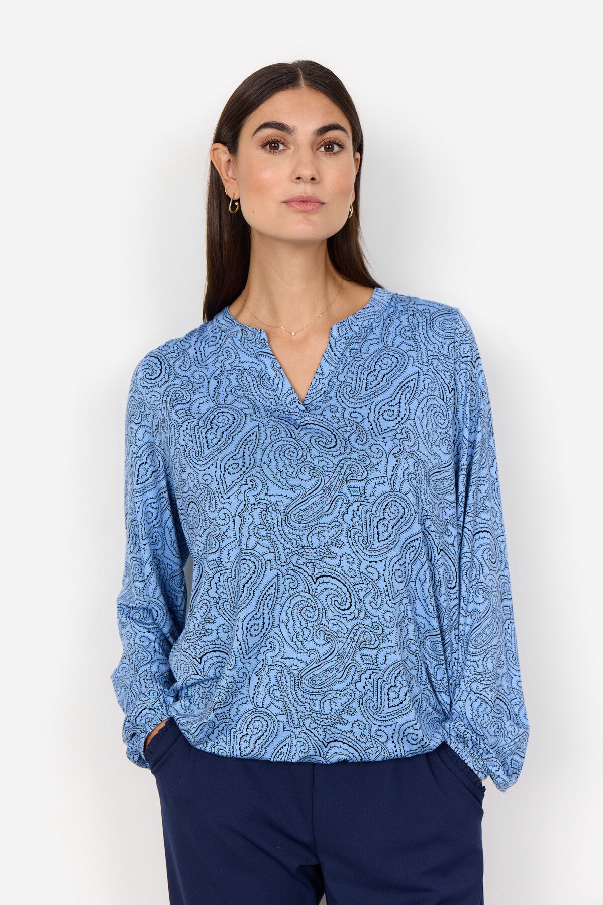 SC-MARICA AOP 312 Bluse Hellblau