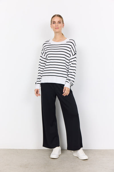 SC-DOLLIE STRIPE 780 Pullover Wollweiß