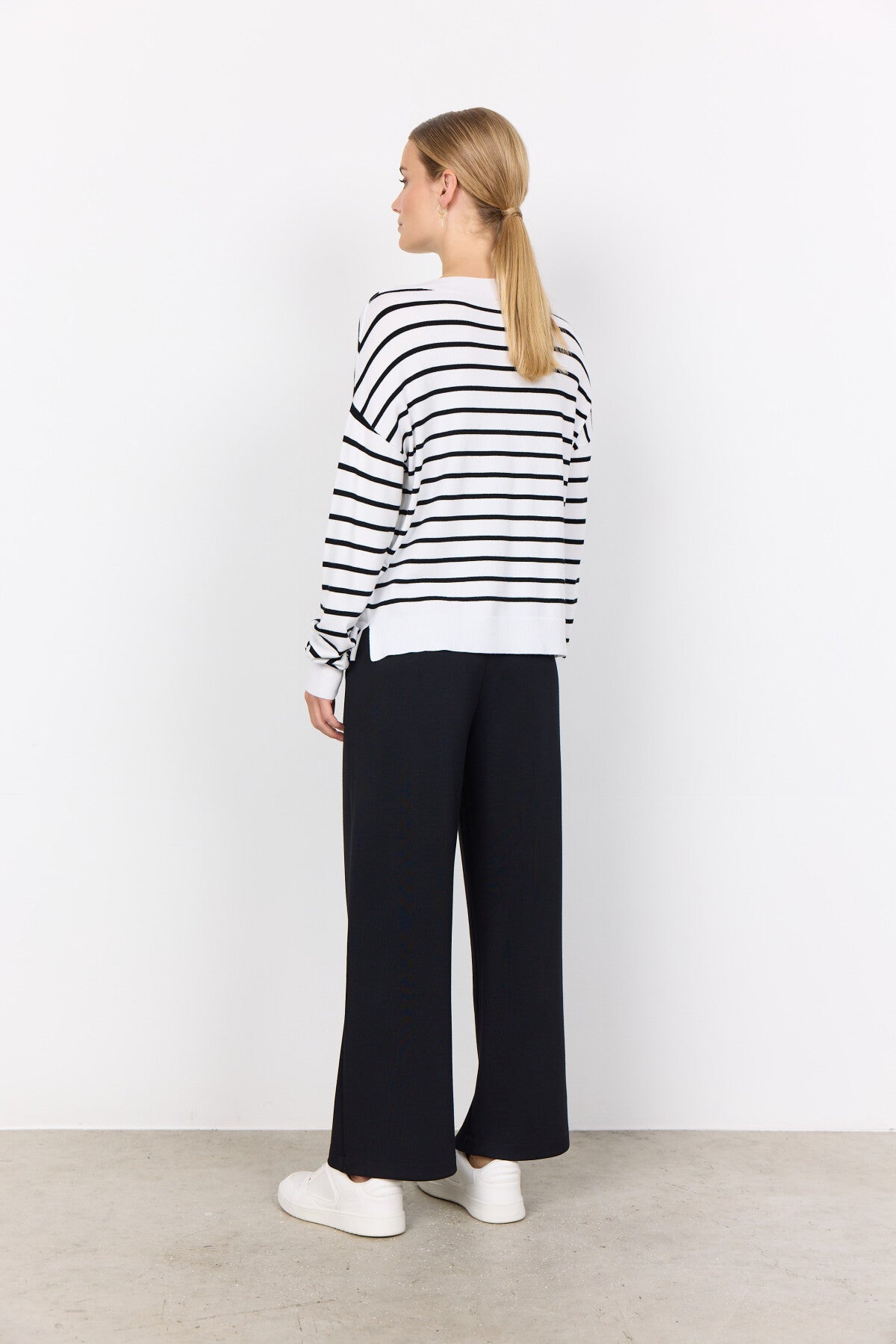 SC-DOLLIE STRIPE 780 Pullover Wollweiß