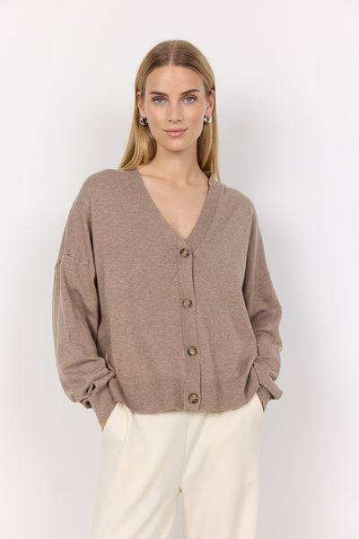 SC-NICOLINE 2 Cardigan Dunkler Sand