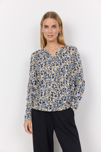 SC-FELICITY AOP 482 Bluse Blau