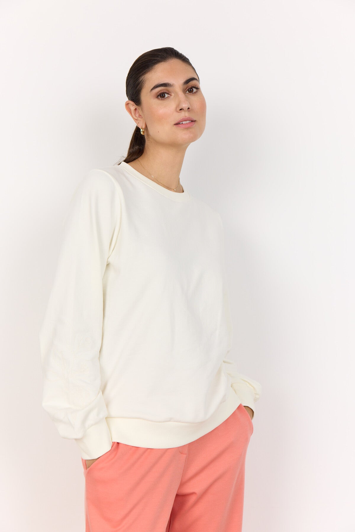 SC-ODETTE 5 Sweatshirt Wollweiß