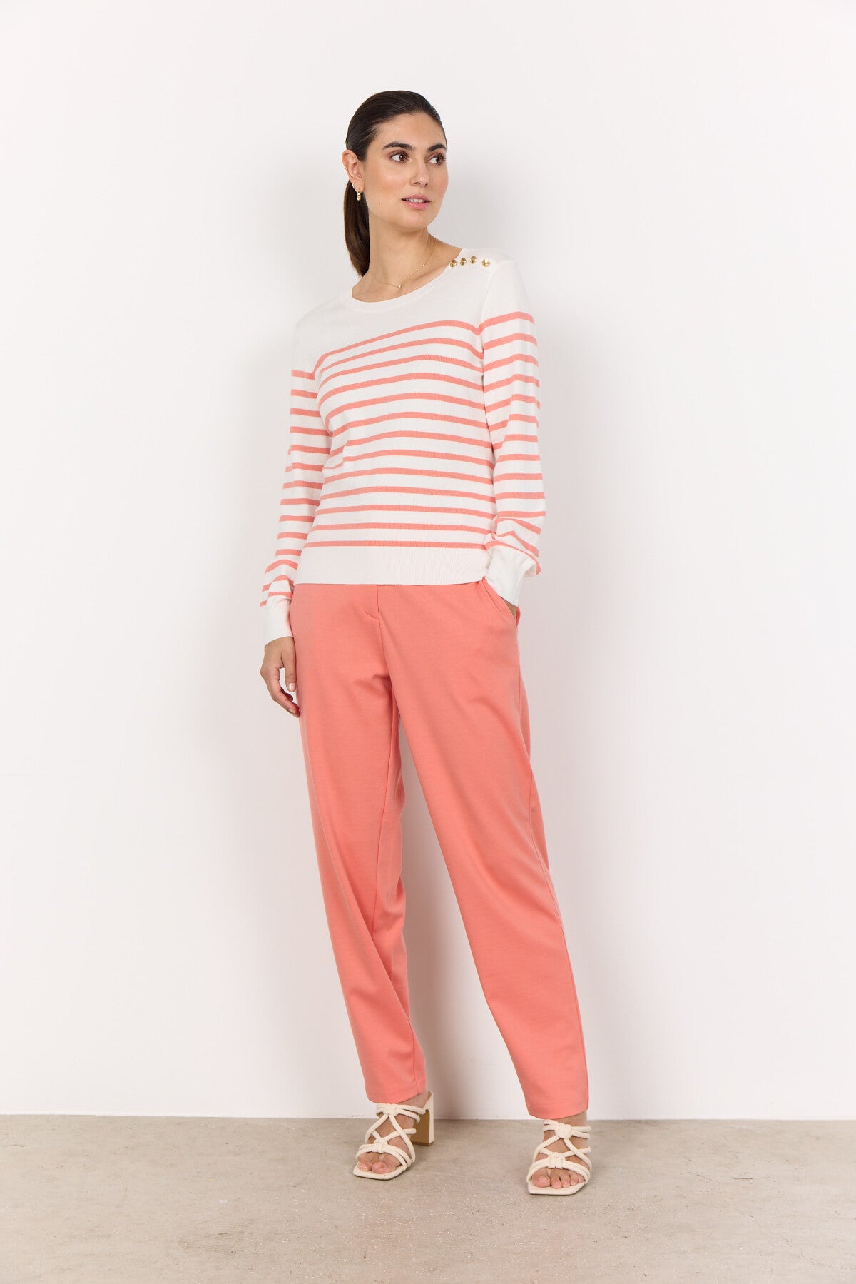 SC-DOLLIE STRIPE 783 Pullover Koralle