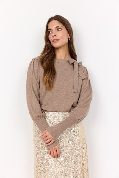 SC-NICOLINE 1 Pullover Dunkler Sand