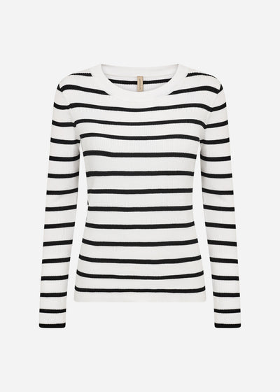 SC-DOLLIE STRIPE 777 Pullover Wollweiß