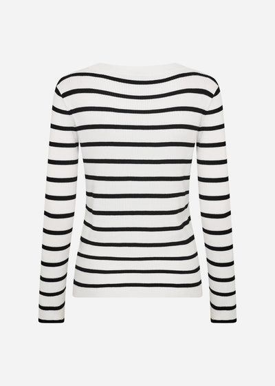 SC-DOLLIE STRIPE 777 Pullover Wollweiß