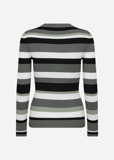 SC-DOLLIE STRIPE 779 Pullover Staubiges Grün