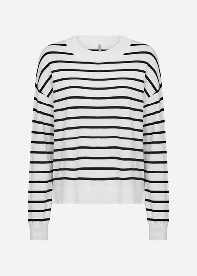 SC-DOLLIE STRIPE 780 Pullover Wollweiß