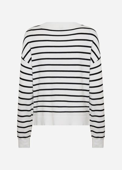 SC-DOLLIE STRIPE 780 Pullover Wollweiß