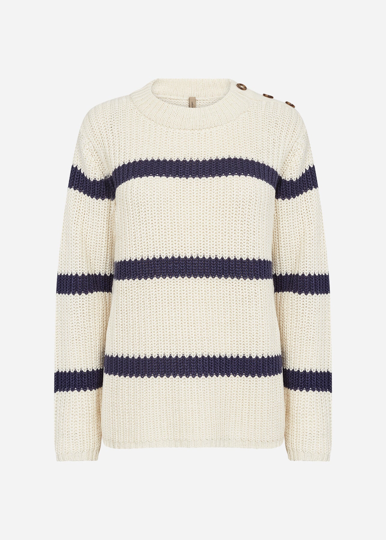 SC-REMONE STRIPE 32 Pullover Creme