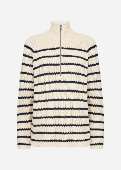 SC-REMONE STRIPE 33 Pullover Creme