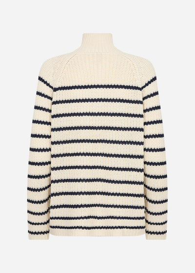 SC-REMONE STRIPE 33 Pullover Creme