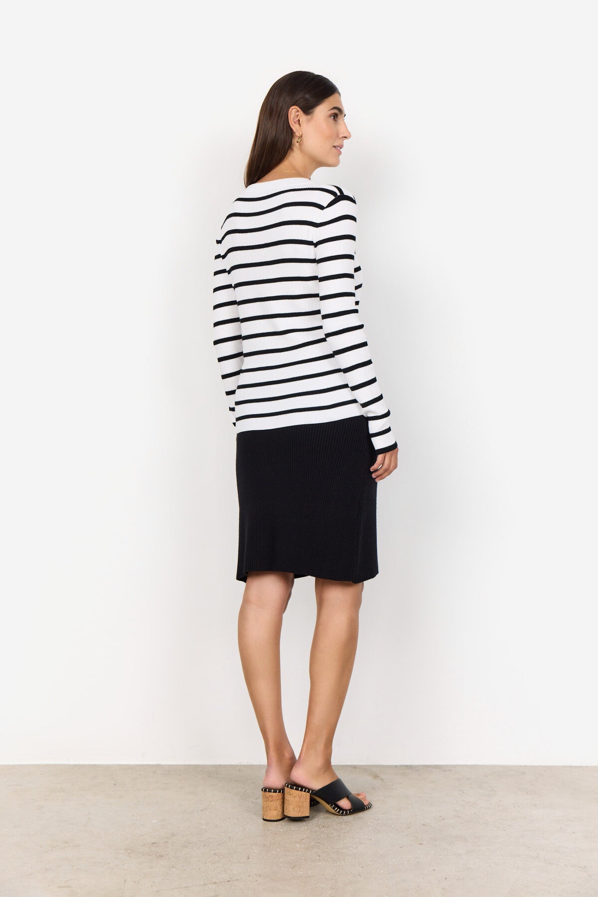 SC-DOLLIE STRIPE 777 Pullover Wollweiß