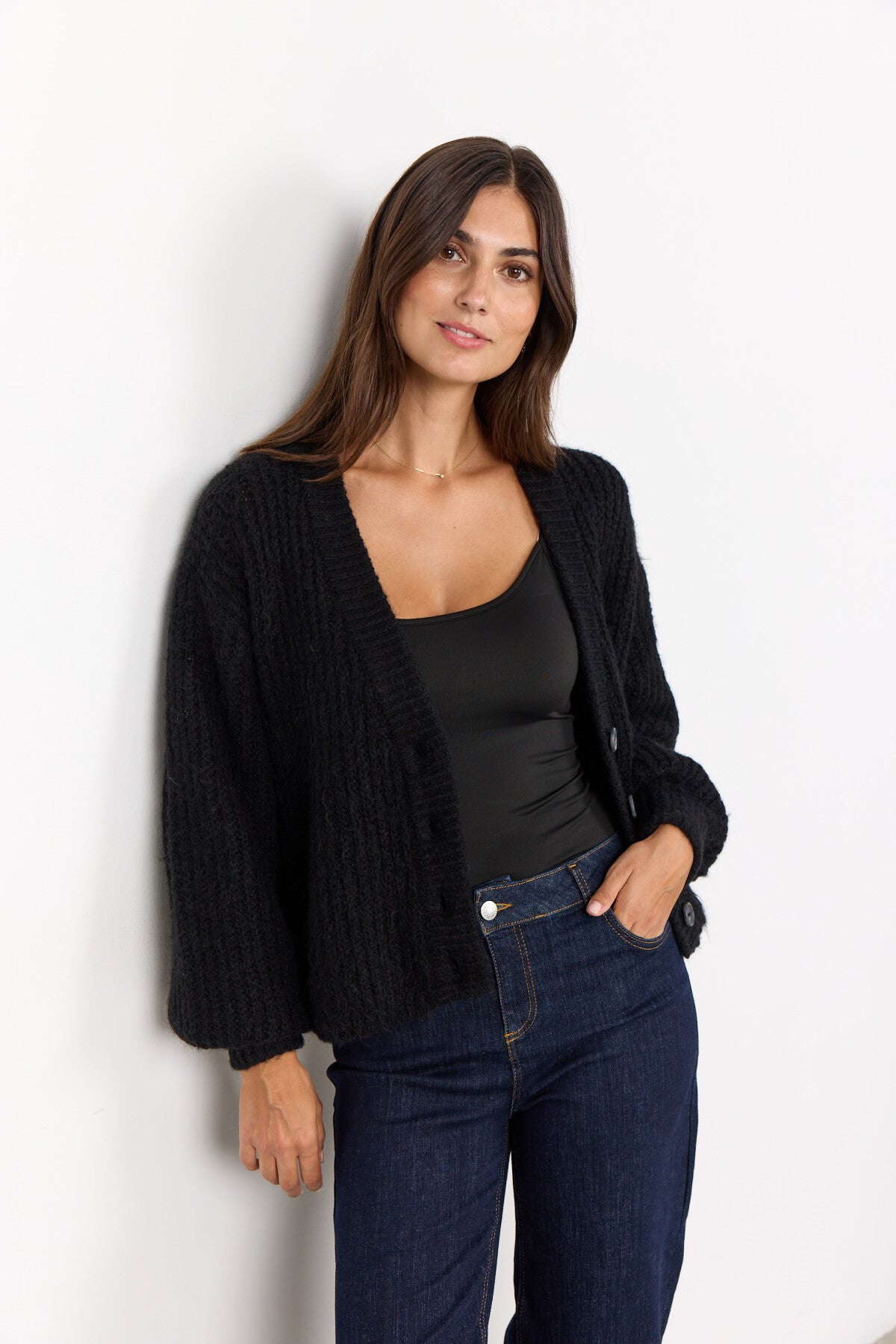 SC-GUNNA 8 Cardigan Schwarz