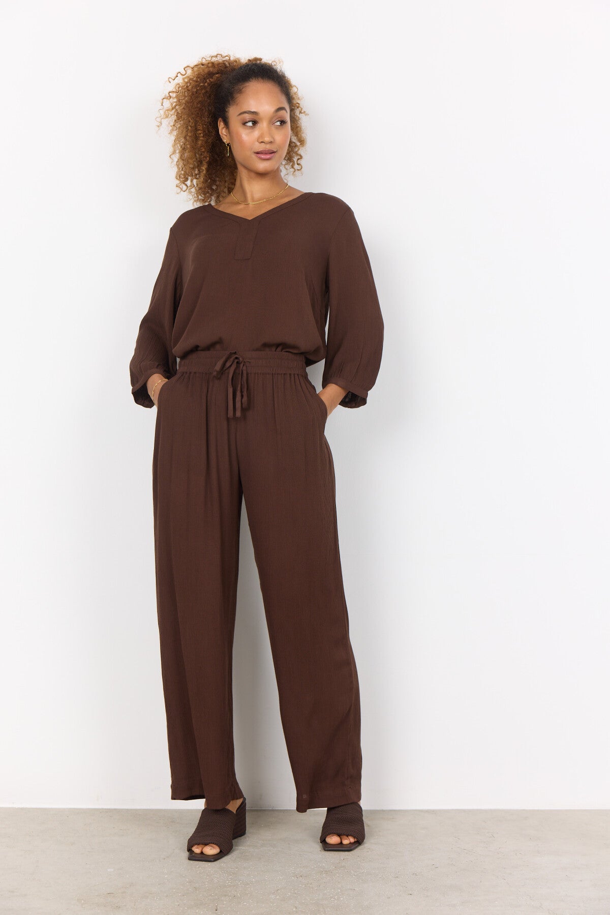 SC-RUTH PANT 1 Hose Dunkelbraun