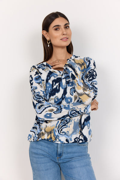 SC-FELICITY AOP 502 Bluse Hellblau