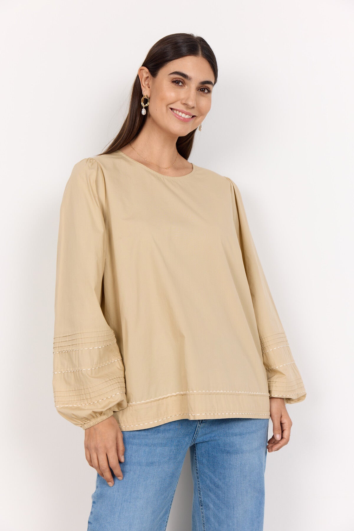 SC-MILLY 8 Bluse Sand