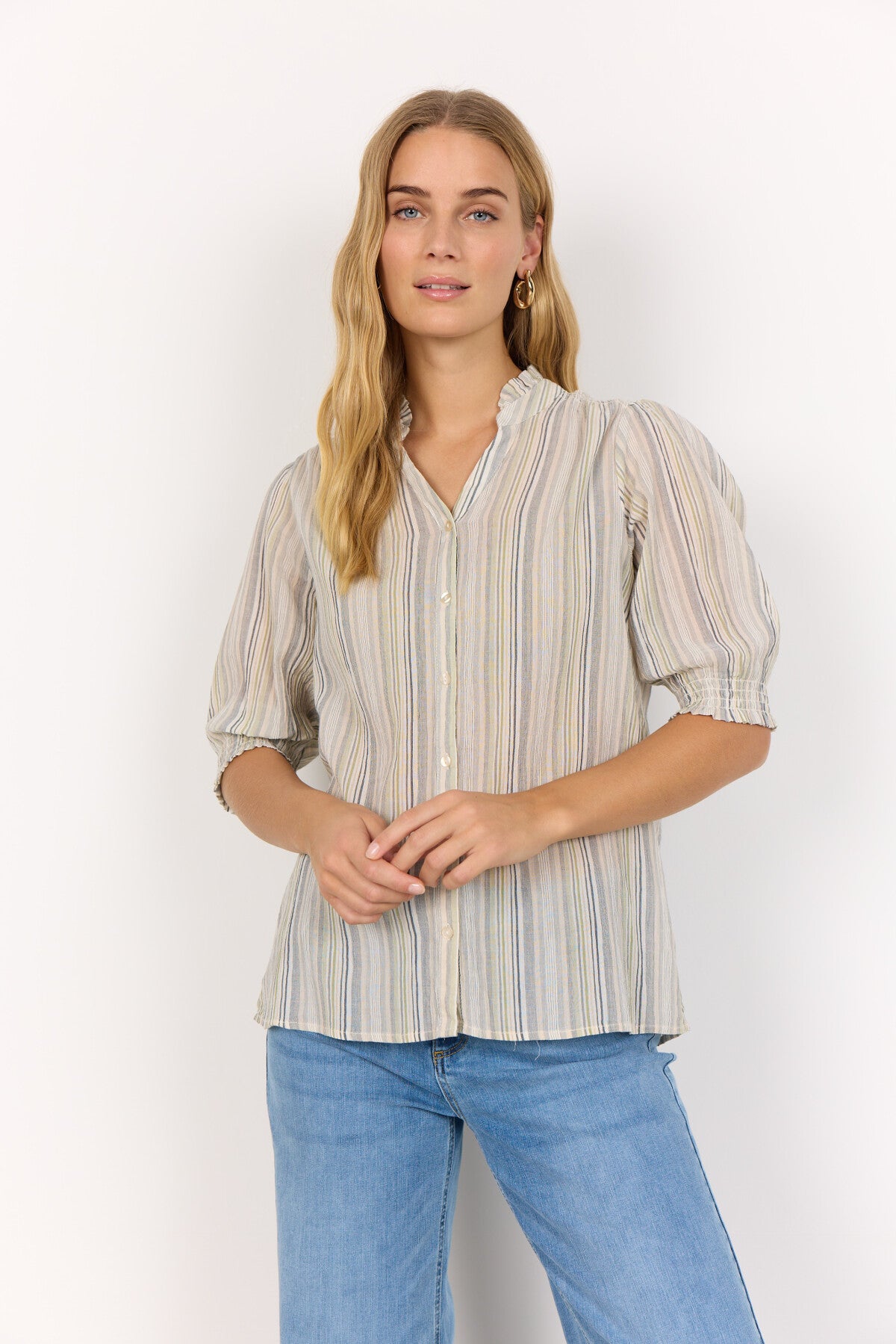 SC-PATTI 1 Bluse Staubiges Grün