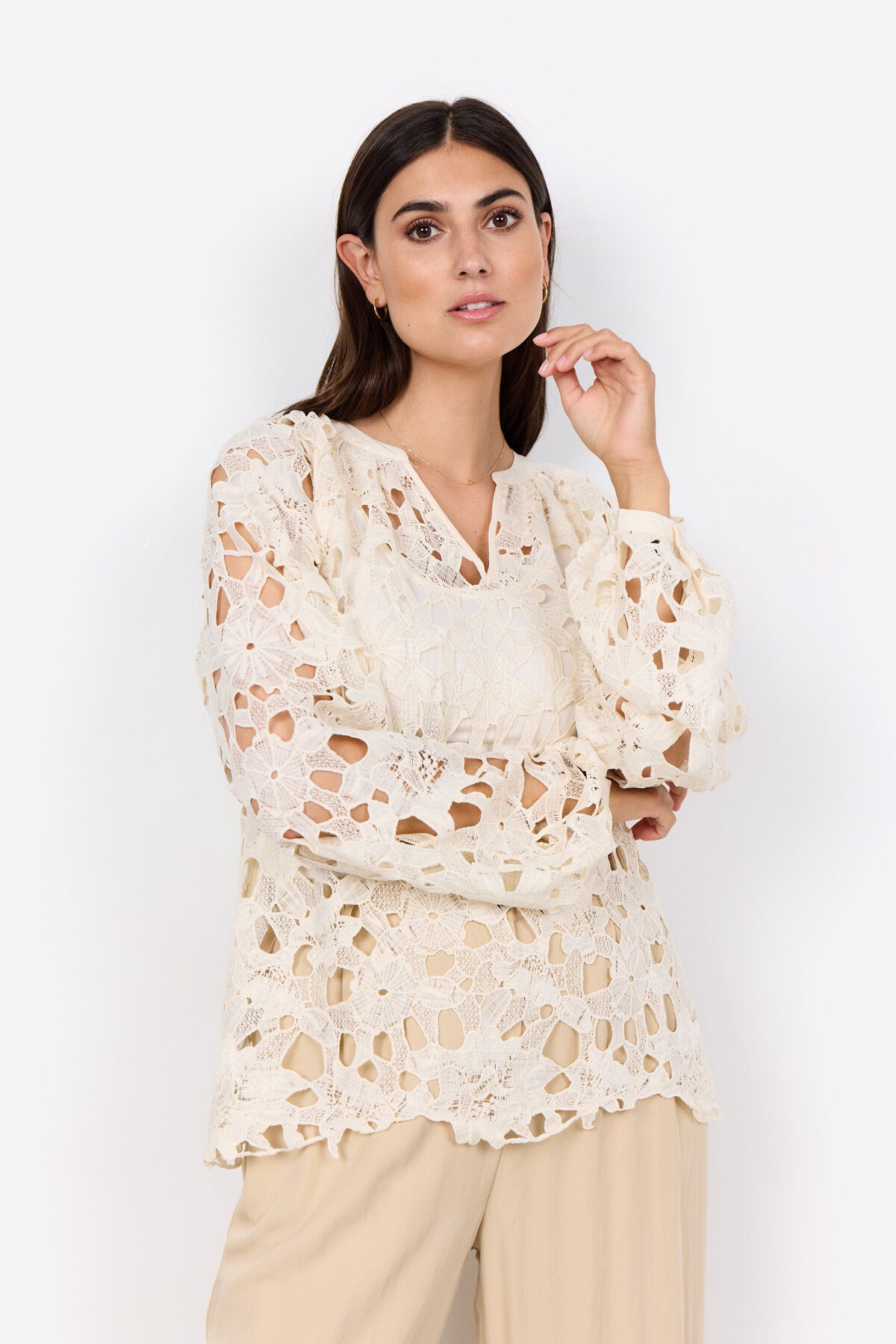 SC-PAJA 1 Bluse Creme